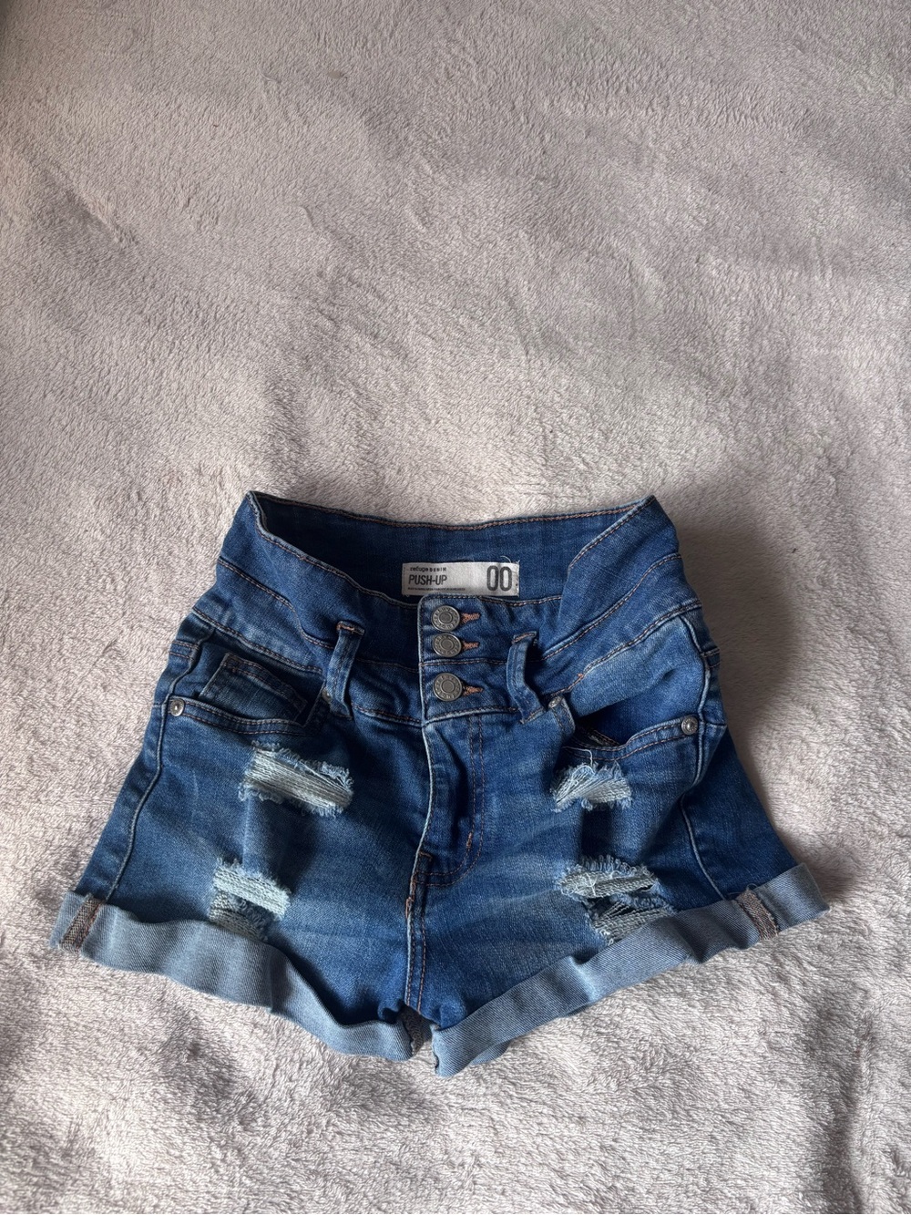 Refuge Denim - High-Waist Push Up Shorts - 00